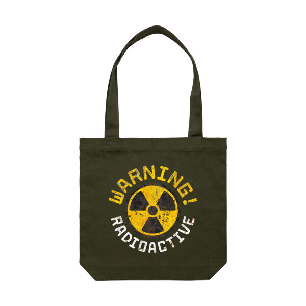 RADIOACTIVE WARNING! <br> Cotton Canvas Tote Thumbnail