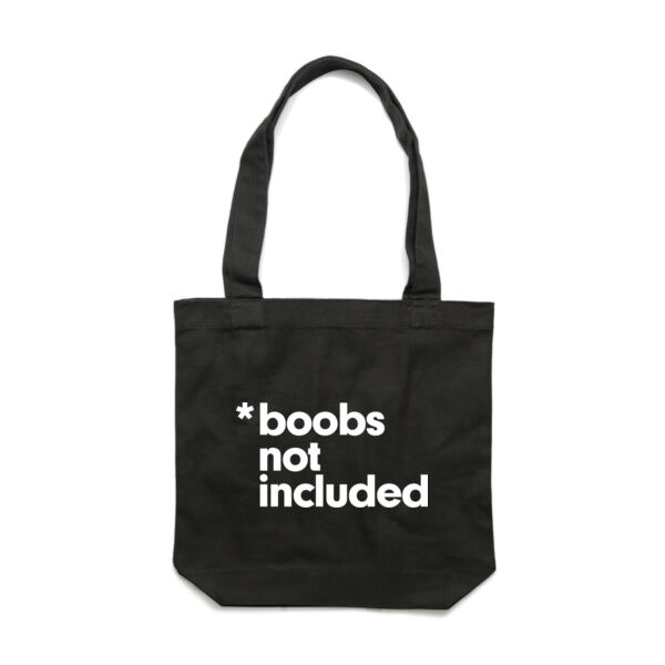 BOOBS NOT INCLUDED <br> Cotton Canvas Tote Thumbnail
