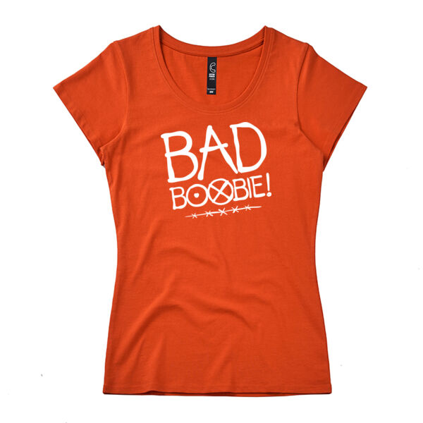 BAD BOOBIE! <br> Form Fit Scoop Neck Tee Thumbnail