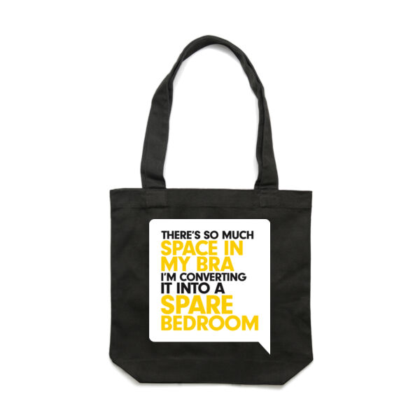 SPEAKY: BRA SPACE <br> Cotton Canvas Tote Thumbnail