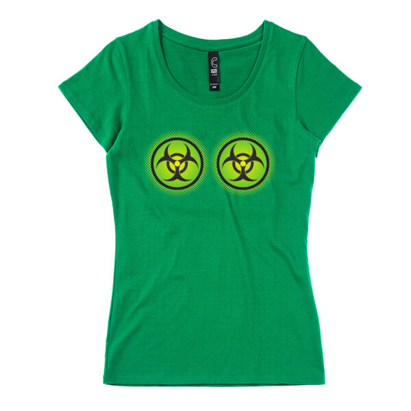 BIOHAZARD BOOBS <br> Form Fit Scoop Neck Tee Thumbnail